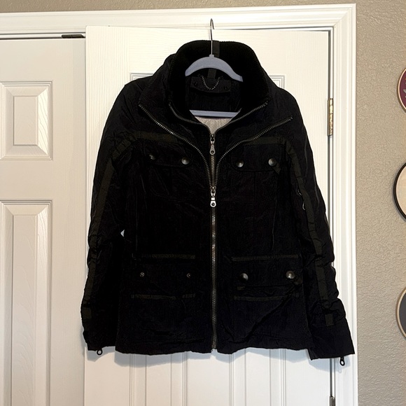 Jackets & Coats Black Cargo Jacket With Pockets And Zippers Poshmark